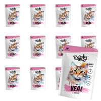 MOKRA KARMA DLA KOTA TufTuf  Saszetka mielonka z cielęciną ZESTAW 10x300g