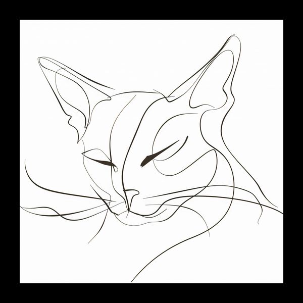 Plakat 20x20cm Linijny Kot zdjęcie 2