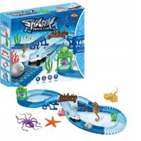 ELASTYCZNY TOR SAMOCHODOWY WYŚCIGOWY KONSTRUKCYJNY DZIECI AUTKA 148el