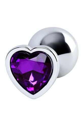 silver anal plug with purple gem heart shaped na Arena.pl