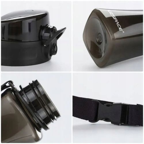 BUTELKA SHAKER DO BIAŁKA, DO ODŻYWEK 550ML BIDON NA WODĘ Z TRITANU CZARNY na Arena.pl