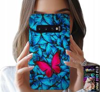 ETUI DO SAMSUNG GALAXY S10 - NIEBIESKIE MOTYLKI, MOTYL, KOBIECE WZORY
