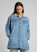 LEE ELONGATED SHERPA RIDER DAMSKA KURTKA JEANSOWA DAY USE L55NRDZC XL