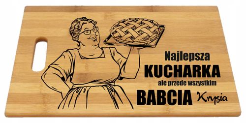 BAMBUSOWA DESKA grawer szef kuchni DZIADEK BABCIA na Arena.pl
