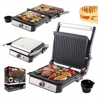 Grill elektryczny opiekacz do kanapek toster rozkładany 2000W GK200 Eldom