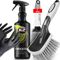 K2 NEORIM 1L PŁYN DO MYCIA CZYSZCZENIA FELG SZCZOTKA DO FELG RĘKAWICZKI