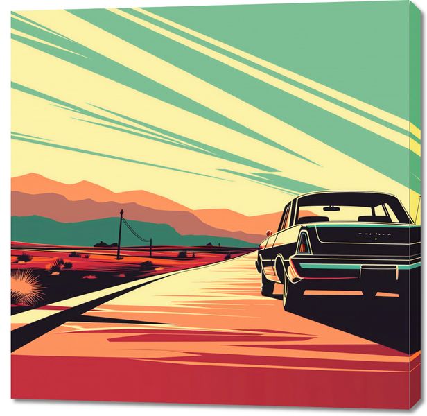 Obraz 100x100cm Droga przez Pustynię zdjęcie 1