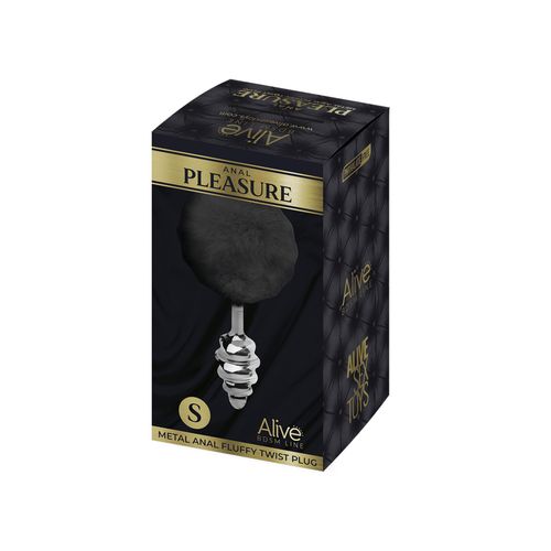 metal anal fluffy twist plug s black na Arena.pl