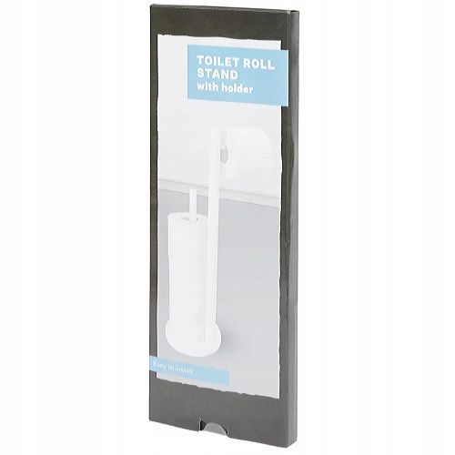 Stojak na papier toaletowy z uchwytem powlekany proszkowo 51cm BIAŁY na Arena.pl