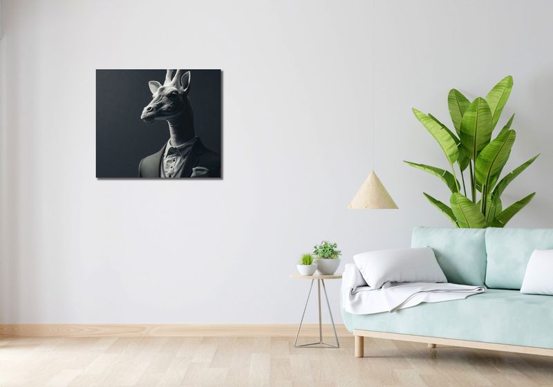 Obraz 70x60cm Żyrafa na Wyjściu zdjęcie 2