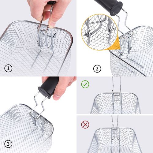 Frytkownica tradycyjna Olejowa Stalowa Mocna 3 l 2200w czarny Aigostar na Arena.pl