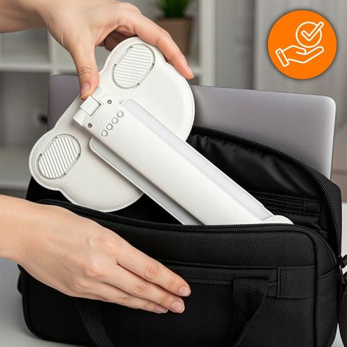 LAMPKA NA BIURKO LED PODWÓJNA BIURKOWA ZEGAR ORGANIZER TEMPERATURA na Arena.pl