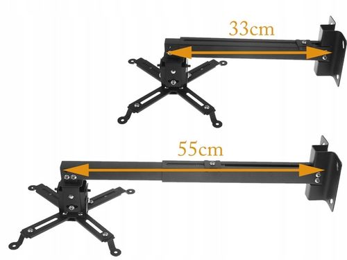 UCHWYT WIESZAK DO PROJEKTORA RZUTNIKA 3W1 SUFITOWY ŚCIENNY TELESKOPOWY na Arena.pl