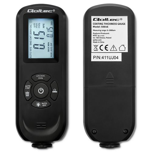 Qoltec Miernik grubości lakieru z podświetlanym bocznym LCD  0 ~ 2000um na Arena.pl