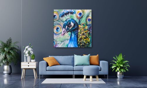 OBRAZ NA PŁÓTNIE 081 Paw 60x60cm na Arena.pl