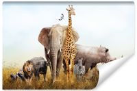 Fototapeta Ścienna Dzikie Zwierzęta SAFARI Afryka Efekt 3D 300cm x 210cm