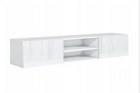 SZAFKA RTV WISZĄCA 120CM BIAŁA + FRONT POŁYSK