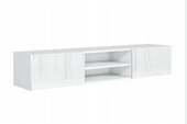 SZAFKA RTV WISZĄCA 120CM BIAŁA + FRONT POŁYSK