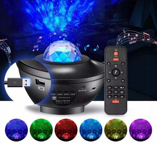 PROJEKTOR GWIAZD LAMPKA NOCNA RZUTNIK LED DO SYPIALNI DLA DZIECI NA PREZENT na Arena.pl