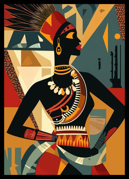 Plakat 29,7x42cm Afrykańska Mozaika zdjęcie 2