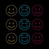 Duży arkusz z cyrkoniami do termotransferu - 9 uśmiechów