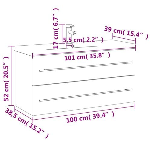 Szafka łazienkowa z wbudowaną umywalką, biała na Arena.pl
