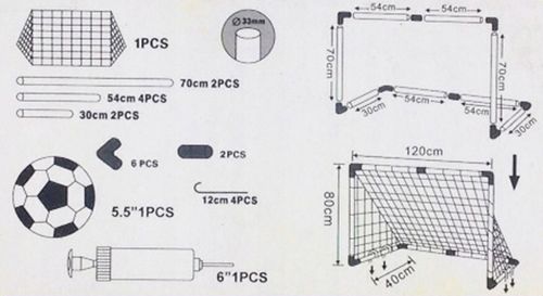 BRAMKA PILKARSKA  122*48*65CM NR:0667 na Arena.pl