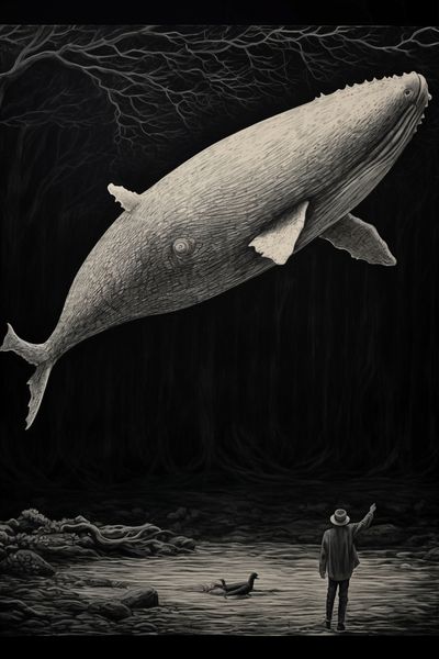 Plakat 30x45cm Biały Wieloryb zdjęcie 1