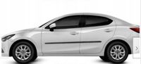 Mazda 2 Sedan 15-19 Listwy CZARNE Boczne Drzwi