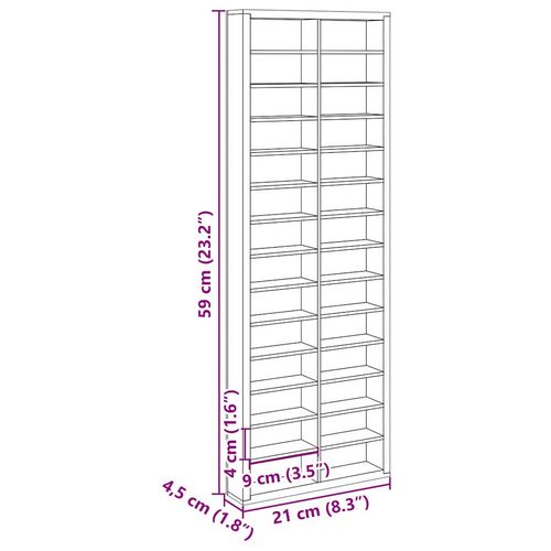 Pudełko na wyświetlacz Brązowy 21 x 4,5 x 59 cm na Arena.pl