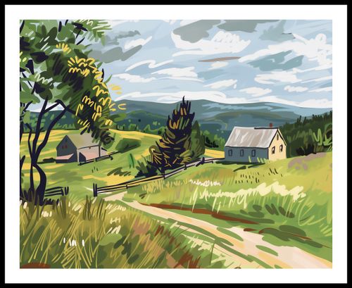 Plakat 76x60,5cm Bujna Wieś na Arena.pl