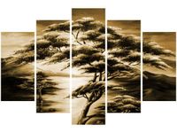 100CM 150CM OBRAZ 5 ELEM SILNE DRZEWA ŚCIENNY