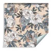 Tapeta Ścienna Piękne Eleganckie Peonie Piwonie Kwiaty Liście