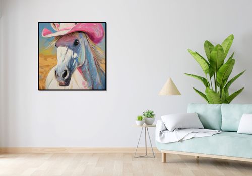 Plakat 90x90cm Różowy Kapelusz na Arena.pl
