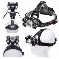 Latarka Czołowa 5 X Led T6 Cree Czołówka Bateria Kraft&Dele