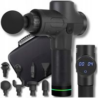 Mocny pistolet do masażu masażer ciała pleców gun 100W, 8 końcówek, walizka