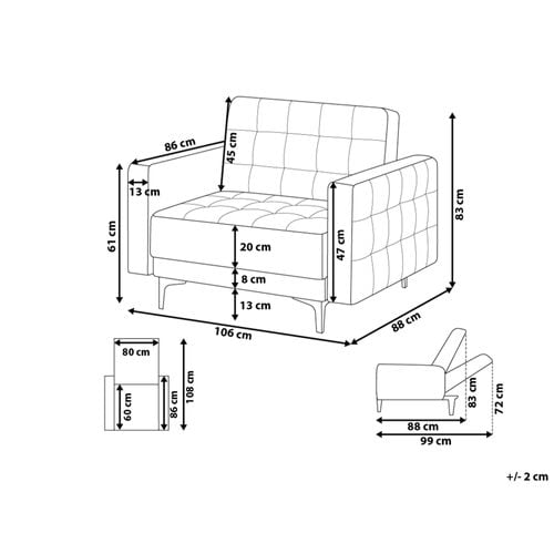 Fotel ekoskóra brązowy ABERDEEN na Arena.pl