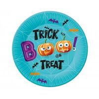 papierowe talerzyki na halloween 18cm 6szt
