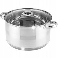 GARNEK STALOWY 24L INDUKCJA GAZ ZILNER z pokrywką