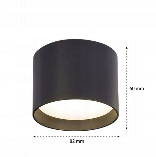 Oprawa Natynkowa Halogenowa Tuba LED Sufitowa Na Żarówkę GX53 Czarna na Arena.pl