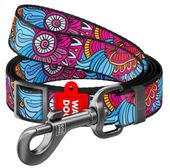 Regulowana smycz dla psa z kolorowym wzorem - WauDog 25mm/152-183cm LATO