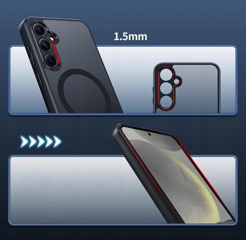 ETUI DO MAGSAFE CZARNY MAT DO SAMSUNG S22 + 2x SZKŁO na Arena.pl