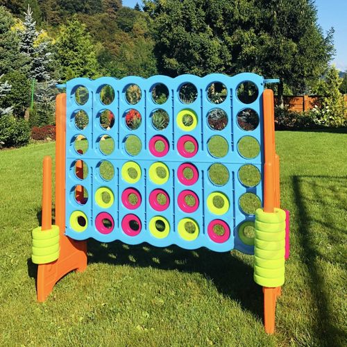 FEBER Gra Logiczna Strategiczna do Ogrodu Domu 4 Kółka w Linii Rzędzie Mega 4 in Line na Arena.pl