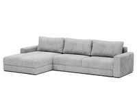 SOFA NAROŻNA, ROZKŁADANA NEVI SZARY SZTRUKS 345/185/76