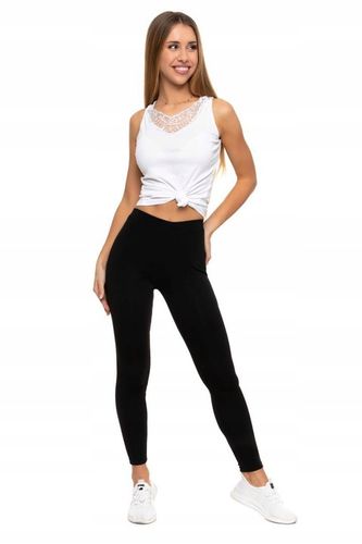 LEGGINSY DAMSKIE CZARNE ELASTYCZNE OCIEPLANE WYSOKI STAN GETRY MORAJ na Arena.pl