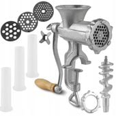 Maszynka ręczna DO mielenia mięsa żeliwna lejki sitka nadziewarka NR 8