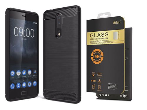 PANCERNE Etui KARBON Case Nokia 9 + SZKŁO na Arena.pl