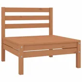 VidaXL Ogrodowa sofa środkowa, miodowy brąz, lite drewno sosnowe