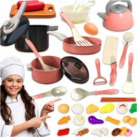 KUCHNIA DLA DZIECI AKCESORIA DUŻY ZESTAW ZABAWKOWY KUCHENNY NACZYNIA 61el.