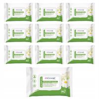 10 x Cleanic nawilżany papier toaletowy rumianek 80 szt.